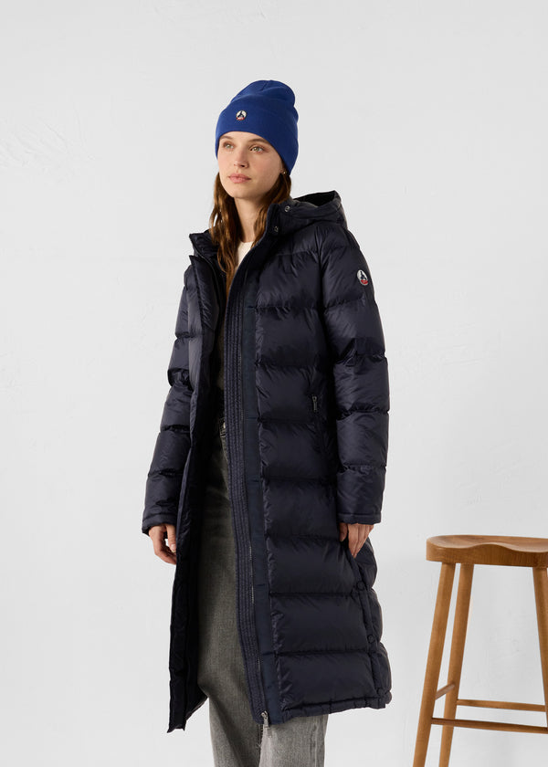 Jott Doudoune Longue à Capuche Grand Froid Marine Karachi