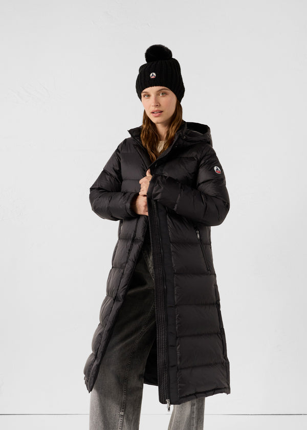 Jott Doudoune Longue à Capuche Grand Froid Noir Karachi