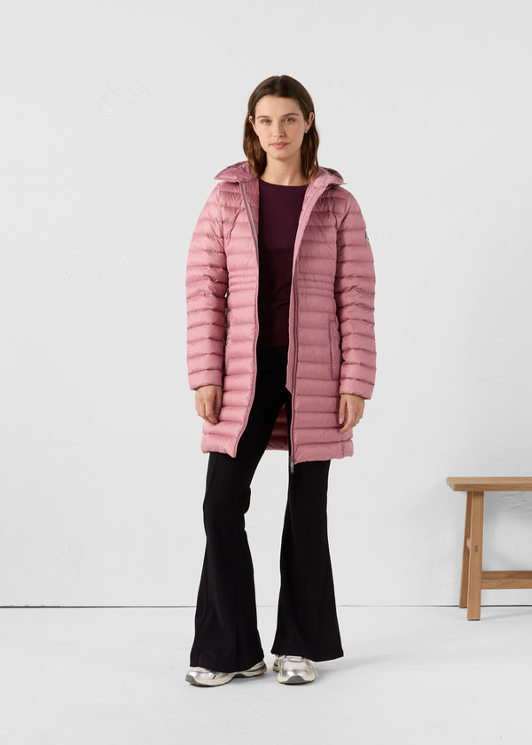 Jott Doudoune Longue à Capuche Rose Antique Vero 2.0