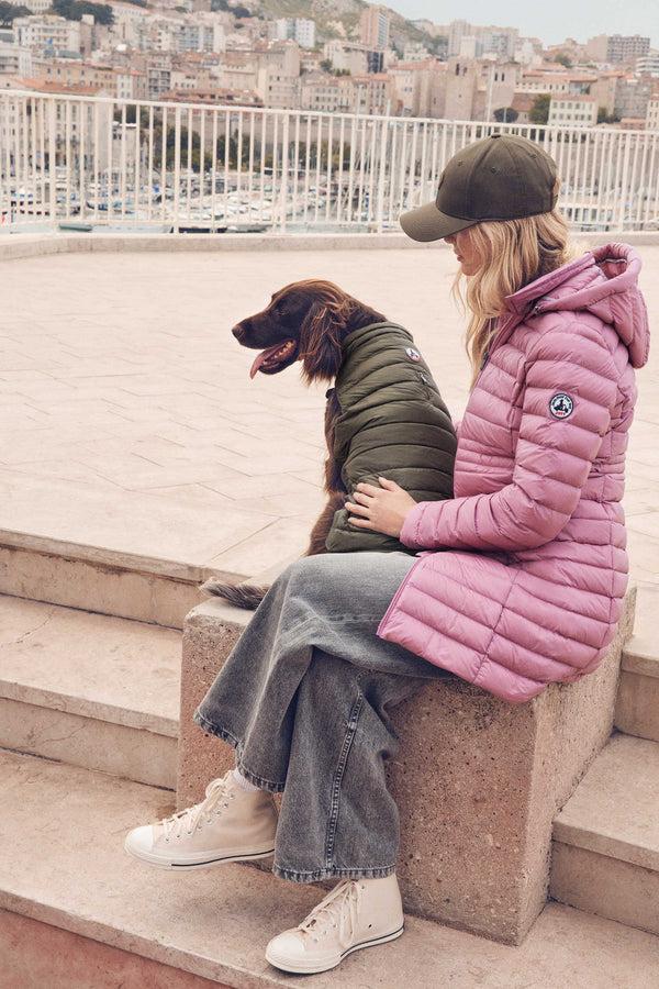 jott Doudoune longue à capuche Rose antique Vero 2.0