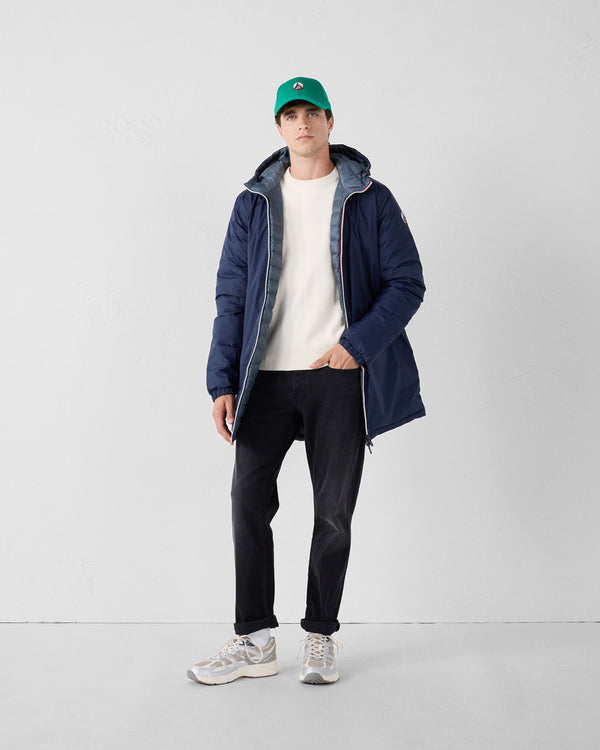 Jott Doudoune Longue Réversible Marine/Bluestone Assen