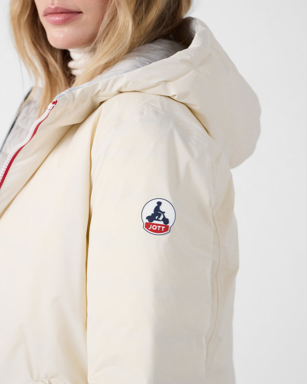 Jott Doudoune Longue Réversible Naturel/gris Glace Verone