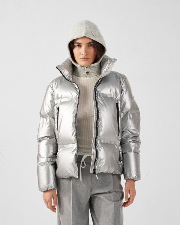 Jott Doudoune Métallique Esprit 'Puffer' Argent Flake