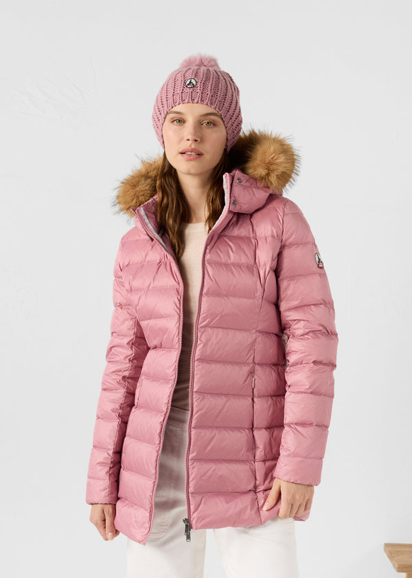 jott Doudoune mi-longue Grand Froid Rose antique Perle