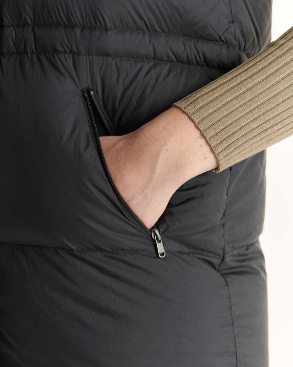 Jott Doudoune Sans Manche à Capuche Grand Froid Noir Texas 2.0