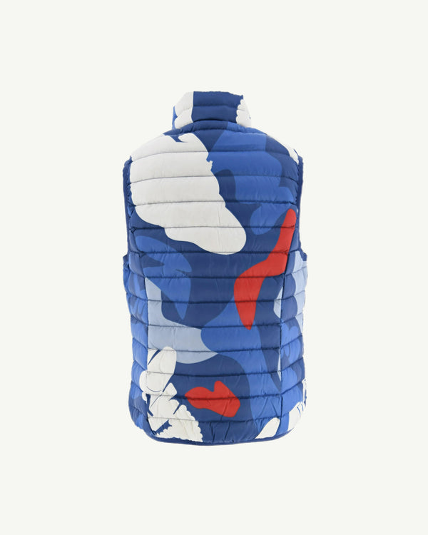 Jott Doudoune Sans Manches Imprimé Camo Dark Denim Enfant Zoe