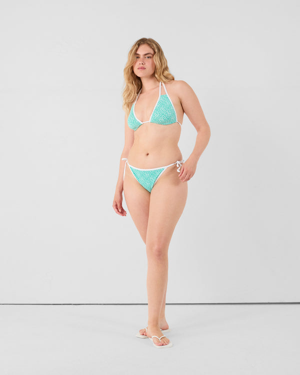 Jott Haut De Maillot De Bain Triangle Mono Lagon Maddie Monogram Top
