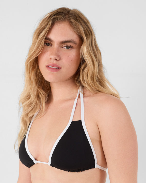 Jott Haut De Maillot De Bain Triangle Noir/blanc Maddie Top