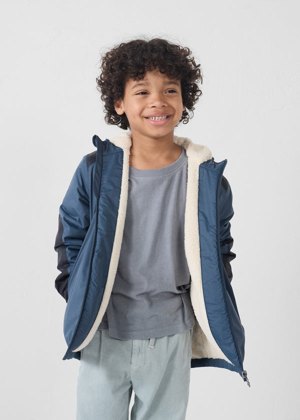 Jott Imperméable Enfant à Capuche Sherpa Bluestone Lag Sherpa