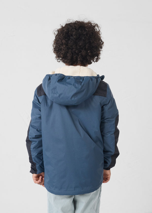 Jott Imperméable Enfant à Capuche Sherpa Bluestone Lag Sherpa