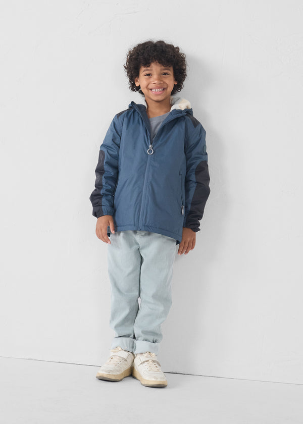 jott Imperméable enfant à capuche sherpa Bluestone Lag sherpa