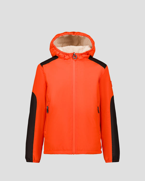 Jott Imperméable Enfant à Capuche Sherpa Rouge Feu Lag Sherpa
