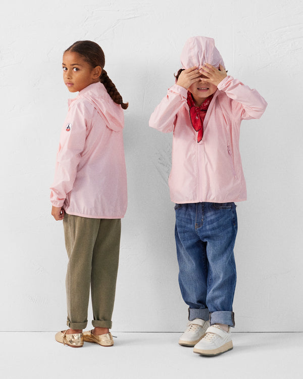 jott Imperméable enfant paquetable Rose pêche Arran