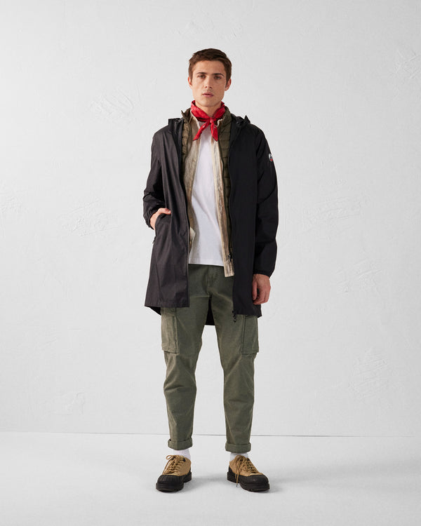 Jott Imperméable Long à Capuche Paquetable Noir Oban