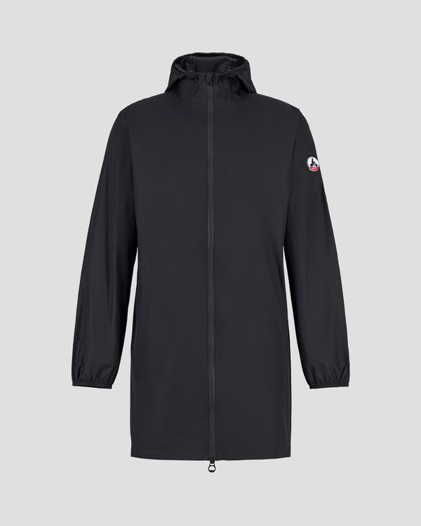 Jott Imperméable Long à Capuche Paquetable Noir Oban