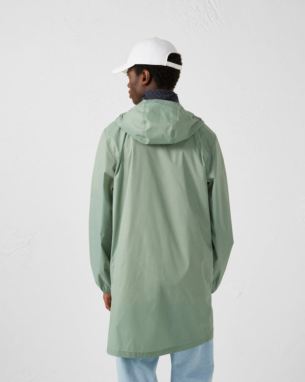 Jott Imperméable Long à Capuche Paquetable Vert Minéral Oban