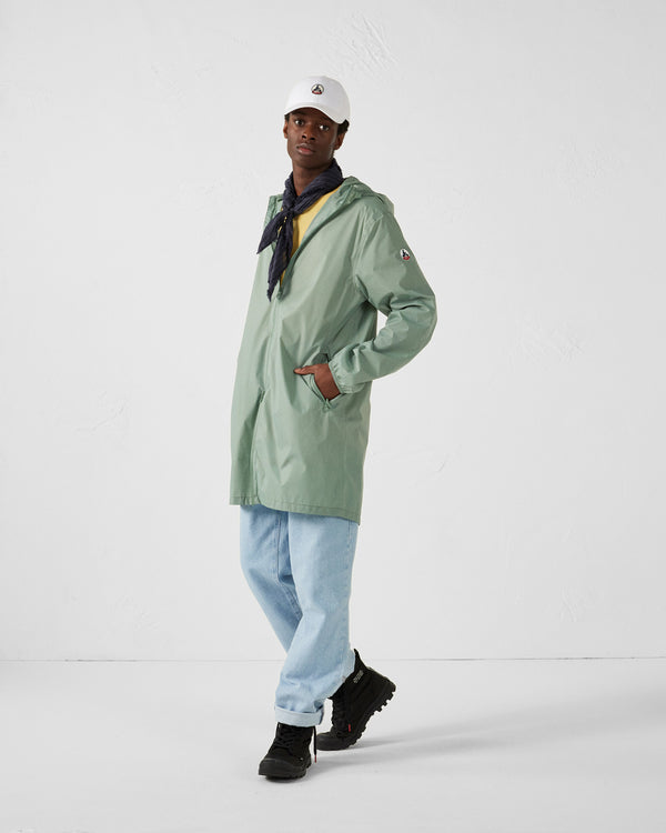 jott Imperméable long à capuche paquetable Vert minéral Oban