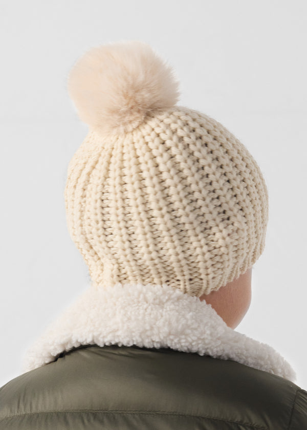 Jott Bonnet à Pompons Naturel Langley