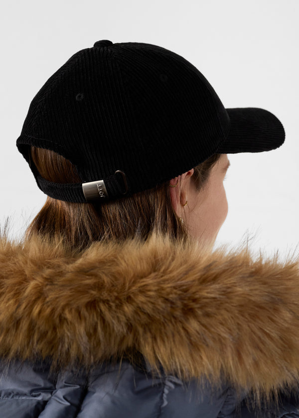 Jott Casquette En Velours Noir Cirrus