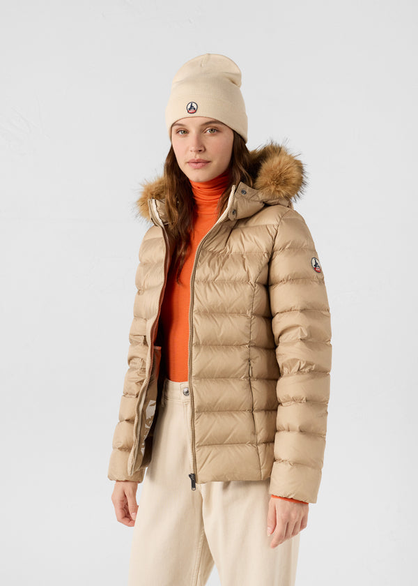 Jott Doudoune à Capuche Grand Froid Beige Luxe