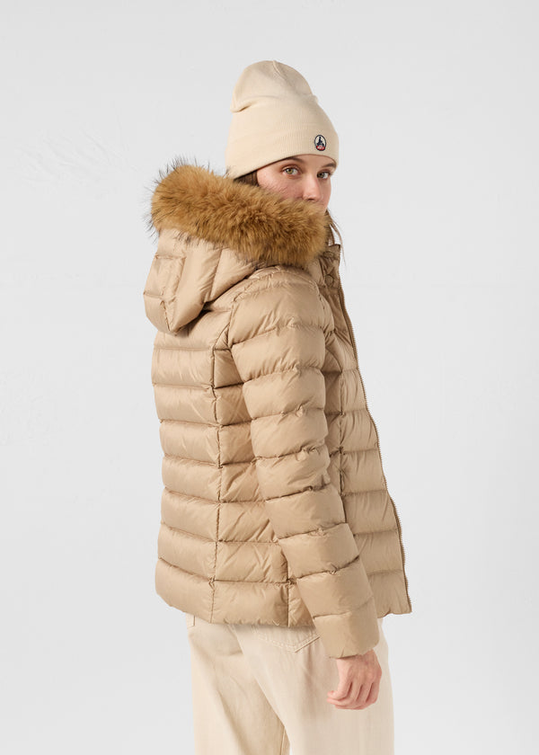 Jott Doudoune à Capuche Grand Froid Beige Luxe