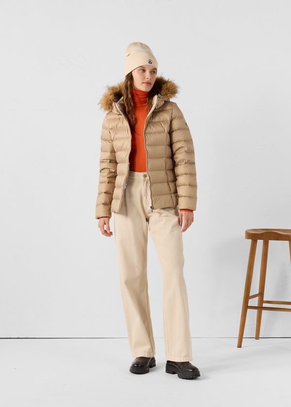 jott Doudoune à capuche Grand Froid Beige Luxe