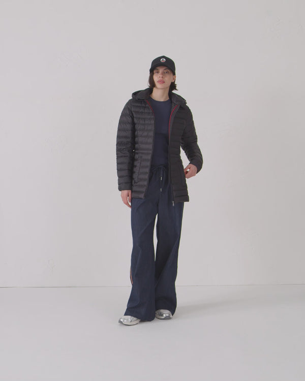 jott Doudoune à capuche mi-longue Noir Nour 2.0