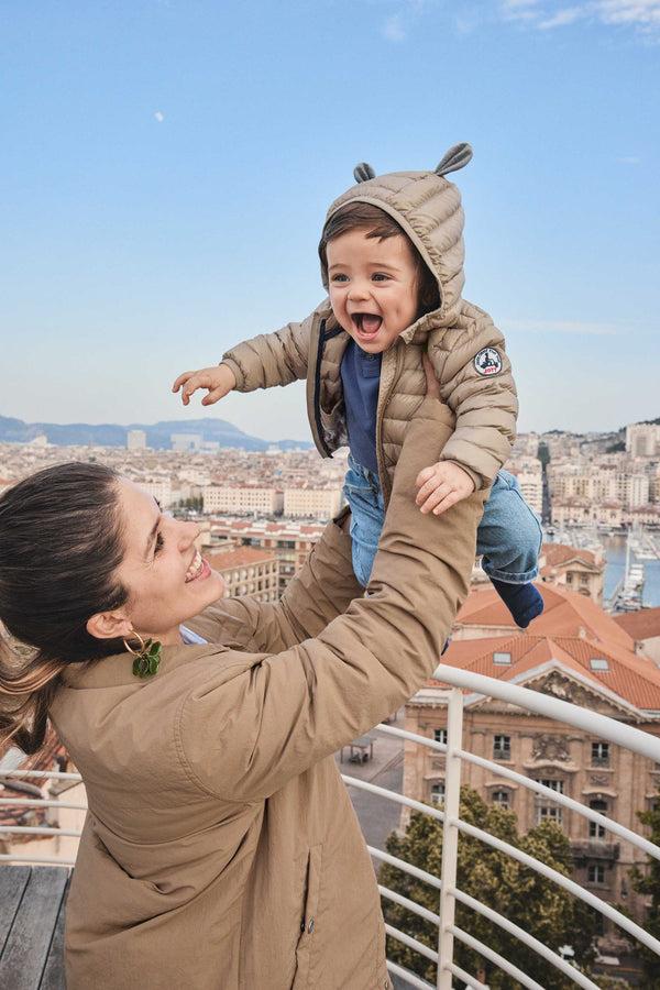 jott Doudoune bébé sherpa à oreilles Beige Mael