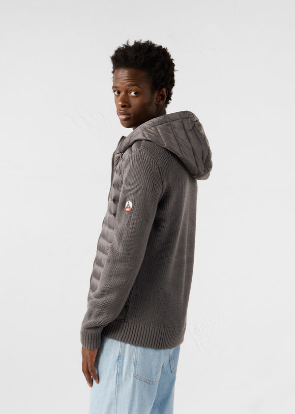 Jott Doudoune Bi-matière Anthracite Jumping