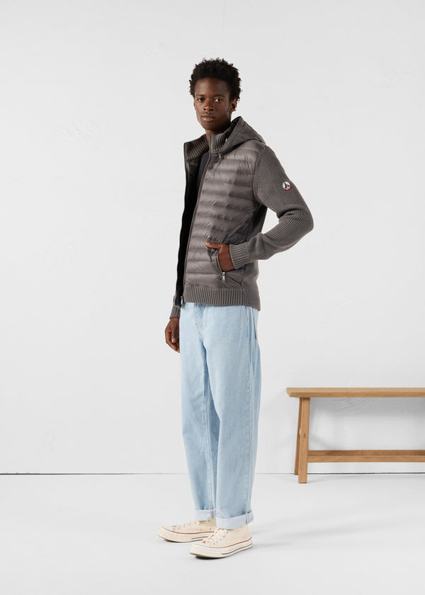 jott Doudoune bi-matière Anthracite Jumping