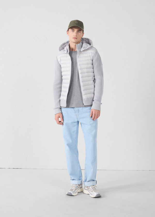 Jott Doudoune Bi-matière Gris Glace Jumping