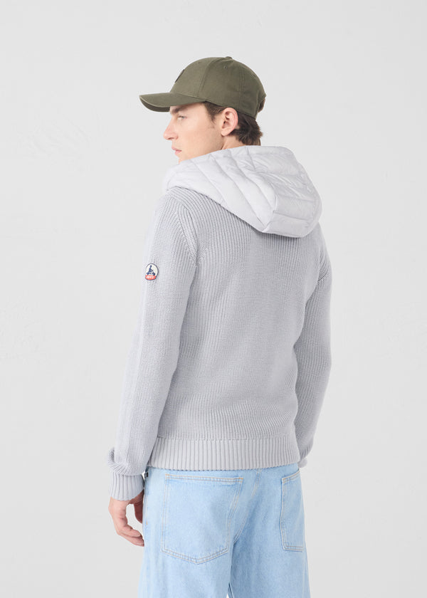 Jott Doudoune Bi-matière Gris Glace Jumping