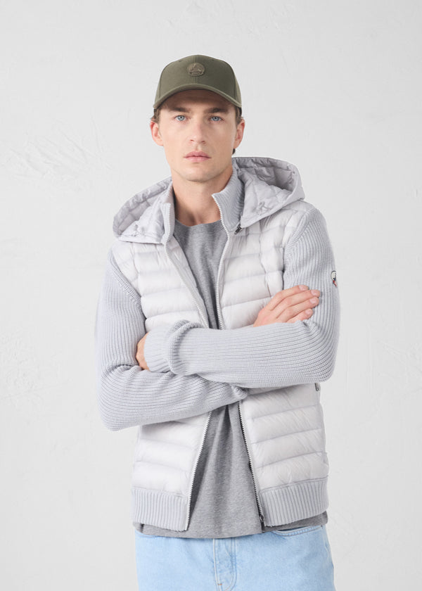 jott Doudoune bi-matière Gris glace Jumping