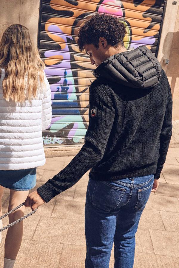 jott Doudoune bi-matière Noir Jumping