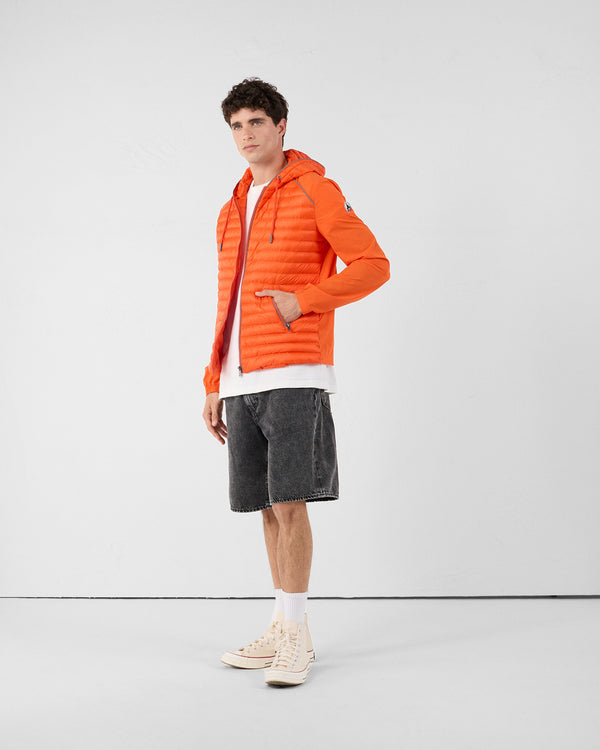 Jott Doudoune Bi-matière Rouge Feu Stride