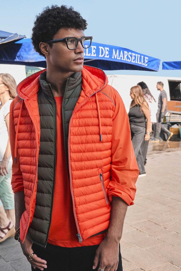 jott Doudoune bi-matière Rouge feu Stride