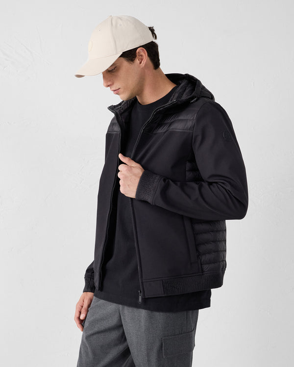 Jott Doudoune Bi-matière Softshell Noir Paco 2.0