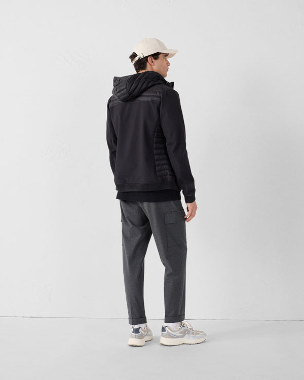Jott Doudoune Bi-matière Softshell Noir Paco 2.0