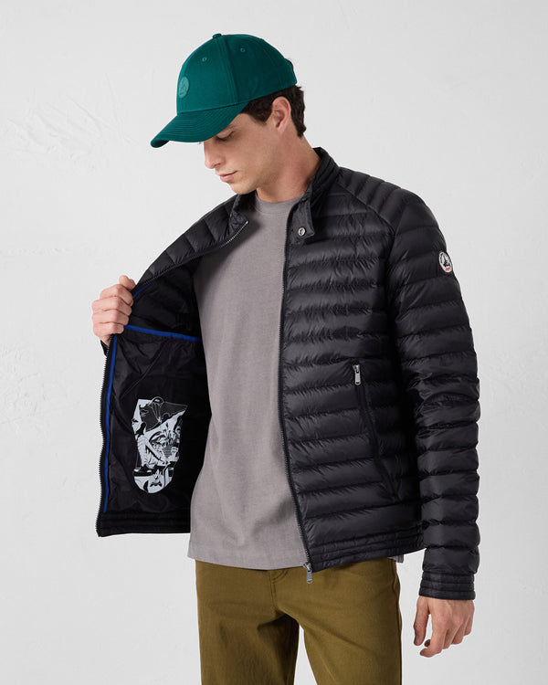 Jott Doudoune Col Biker Noir Bastien