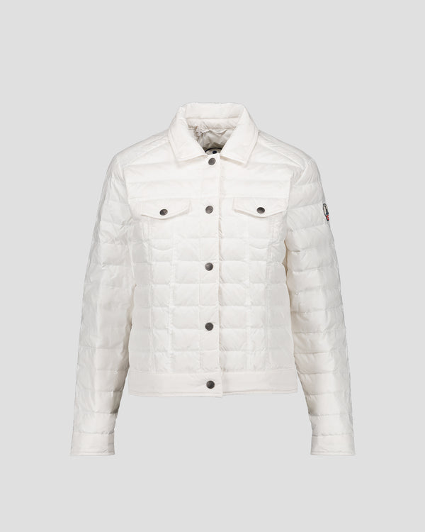 Jott Doudoune Courte Esprit Denim Blanc Elise