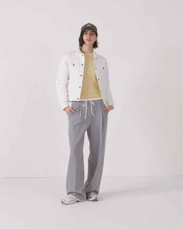 jott Doudoune courte esprit denim Blanc Elise