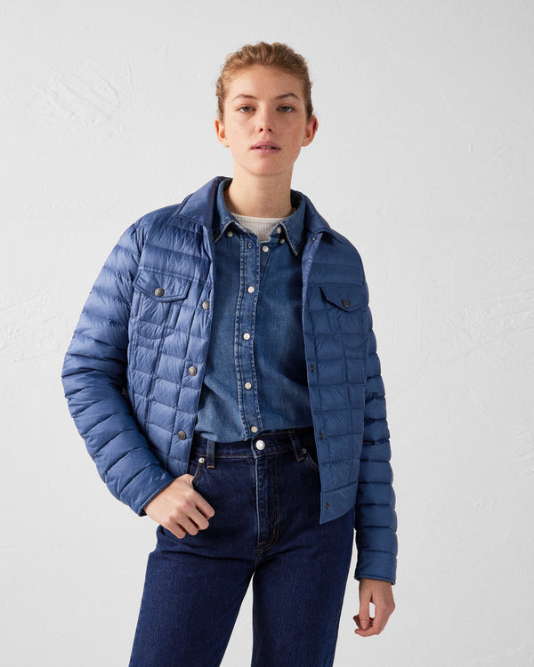 jott Doudoune courte esprit denim Bleu jeans Elise