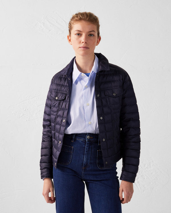 Jott Doudoune Courte Esprit Denim Marine Elise