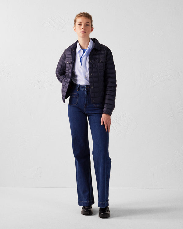 jott Doudoune courte esprit denim Marine Elise