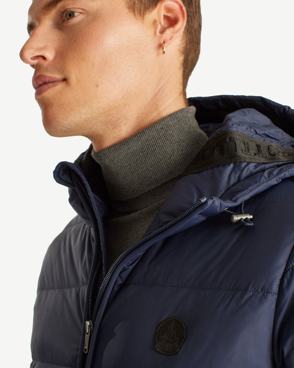 Jott Doudoune Droite à Capuche Marine John Ribbon