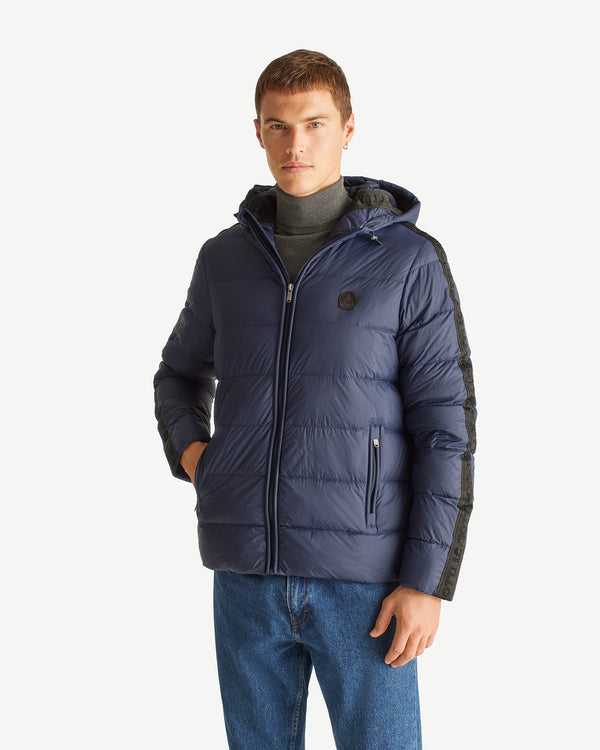 jott Doudoune droite à capuche Marine John Ribbon