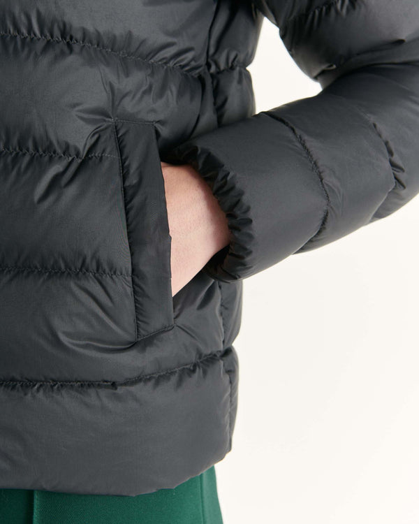 Jott Doudoune Droite à Capuche Noir Jane