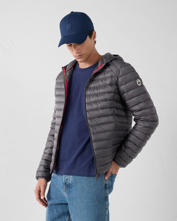 Jott Doudoune Légère à Capuche Anthracite Nico
