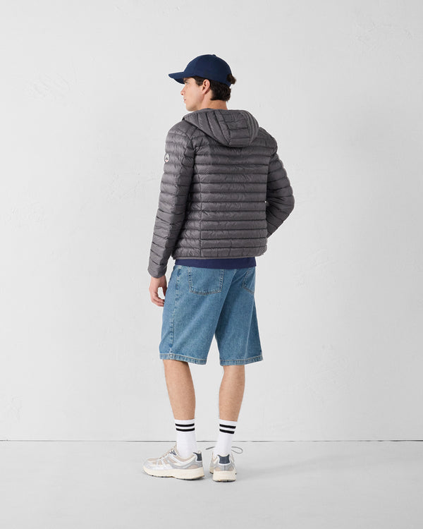 Jott Doudoune Légère à Capuche Anthracite Nico