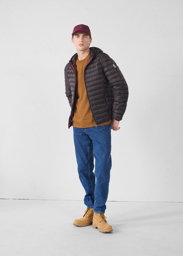 Jott Doudoune Légère à Capuche Café Noir Nico